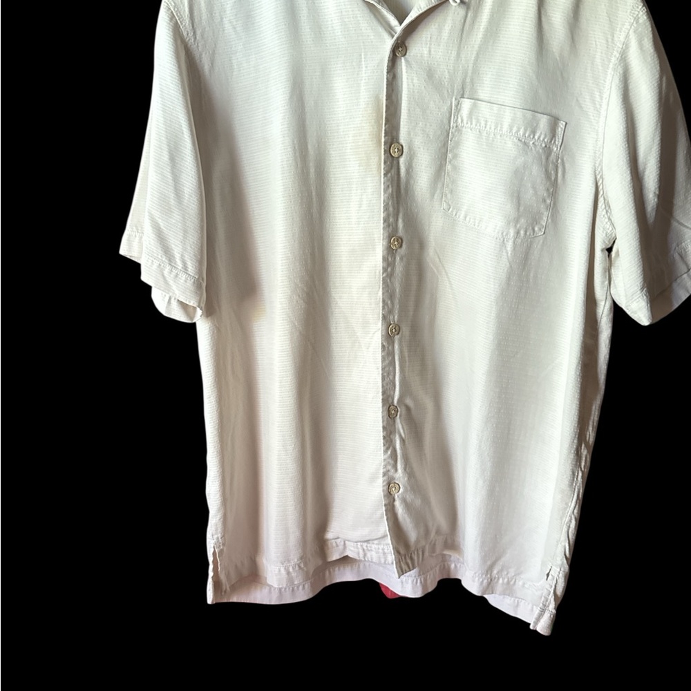 White Casual Button Down Shirt with Relaxed Fit